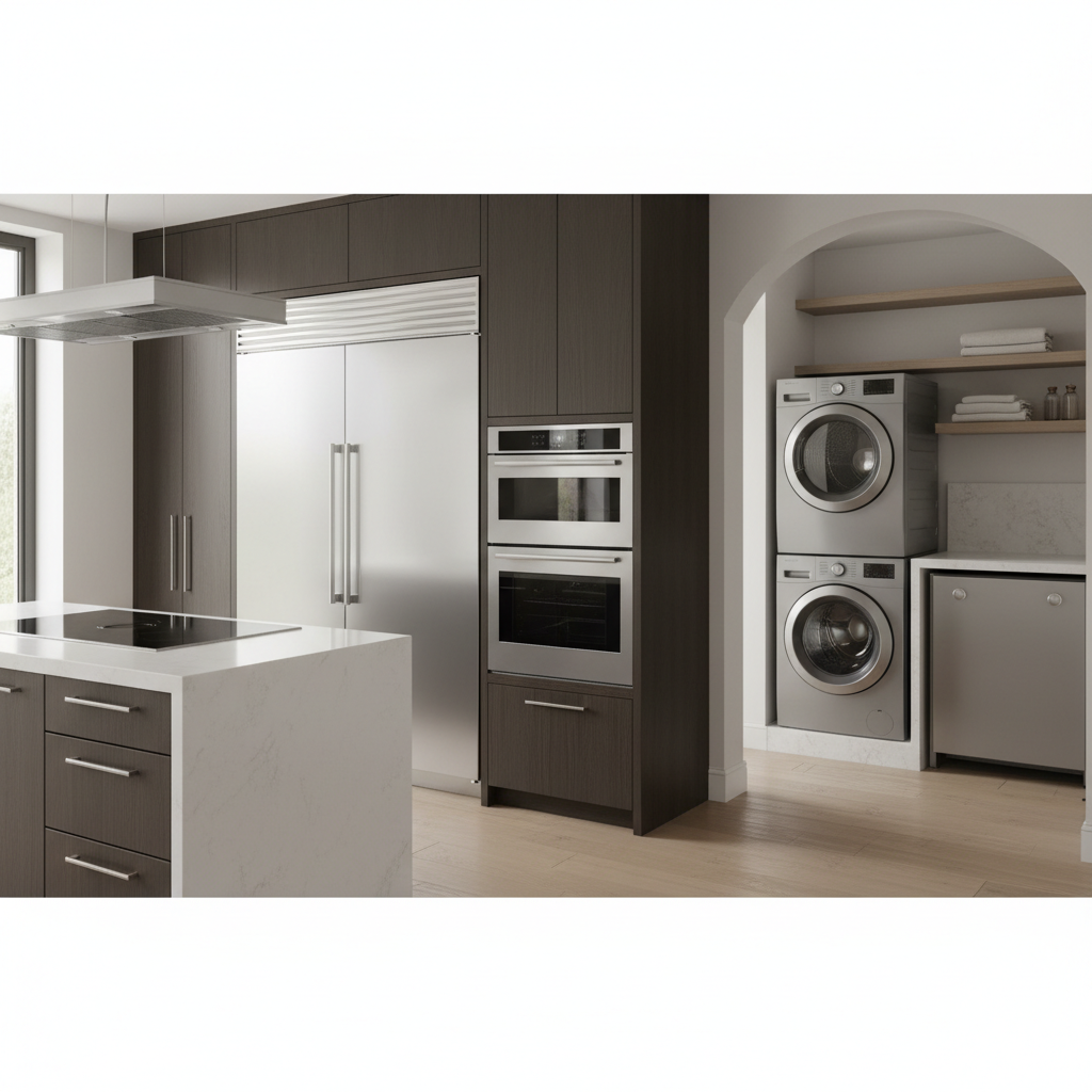 Premium household appliances in a luxury home